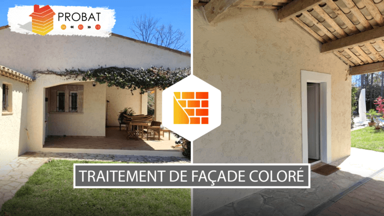 Traitement hydrofuge coloré façade