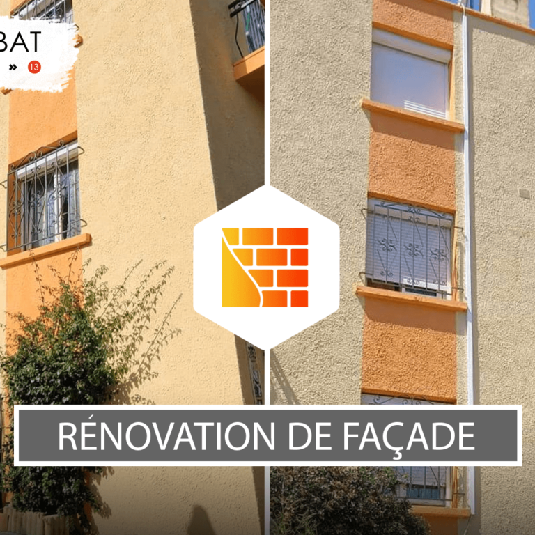 Rénovation façade immeuble hydrofuge coloré