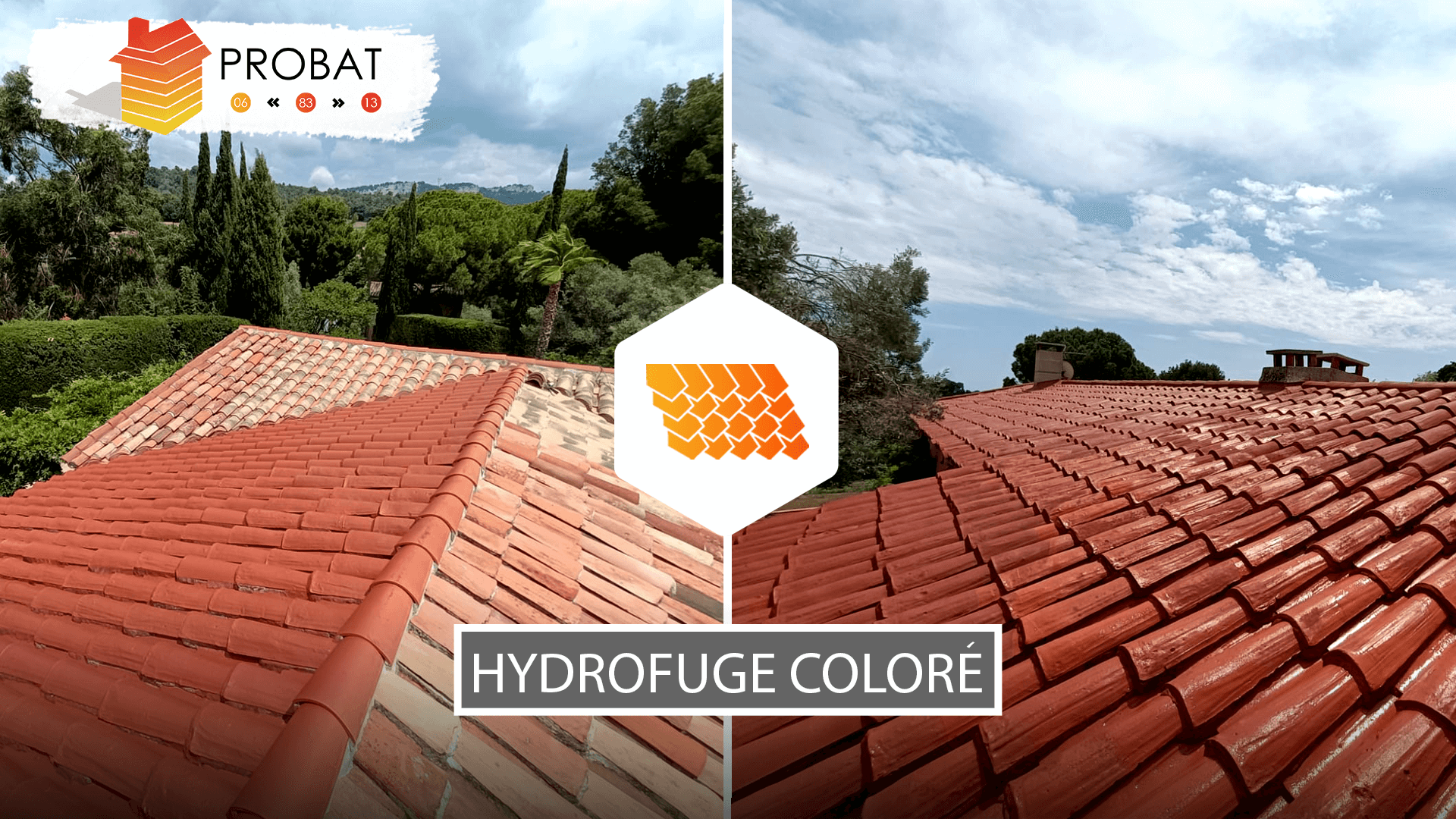 Nettoyage de façade avec traitement hydrofuge incolore à Aubagne - Probat  83 - Amélioration de l'habitat dans le 06-13 et 83