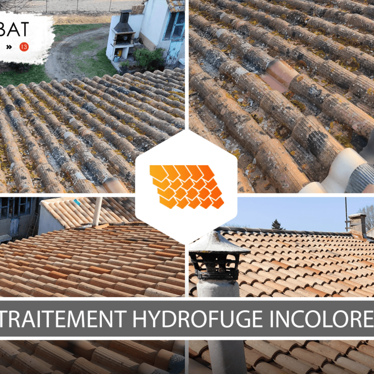 Traitement hydrofuge incolore sur toiture à Cassis