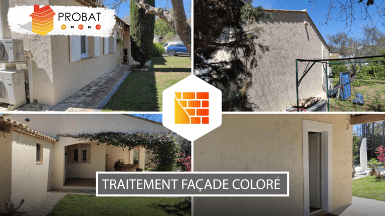 Traitement façade coloré Roquefort-les-pins