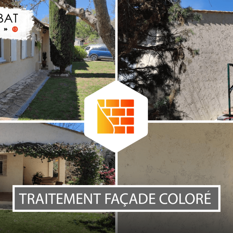 Traitement façade coloré Roquefort-les-pins