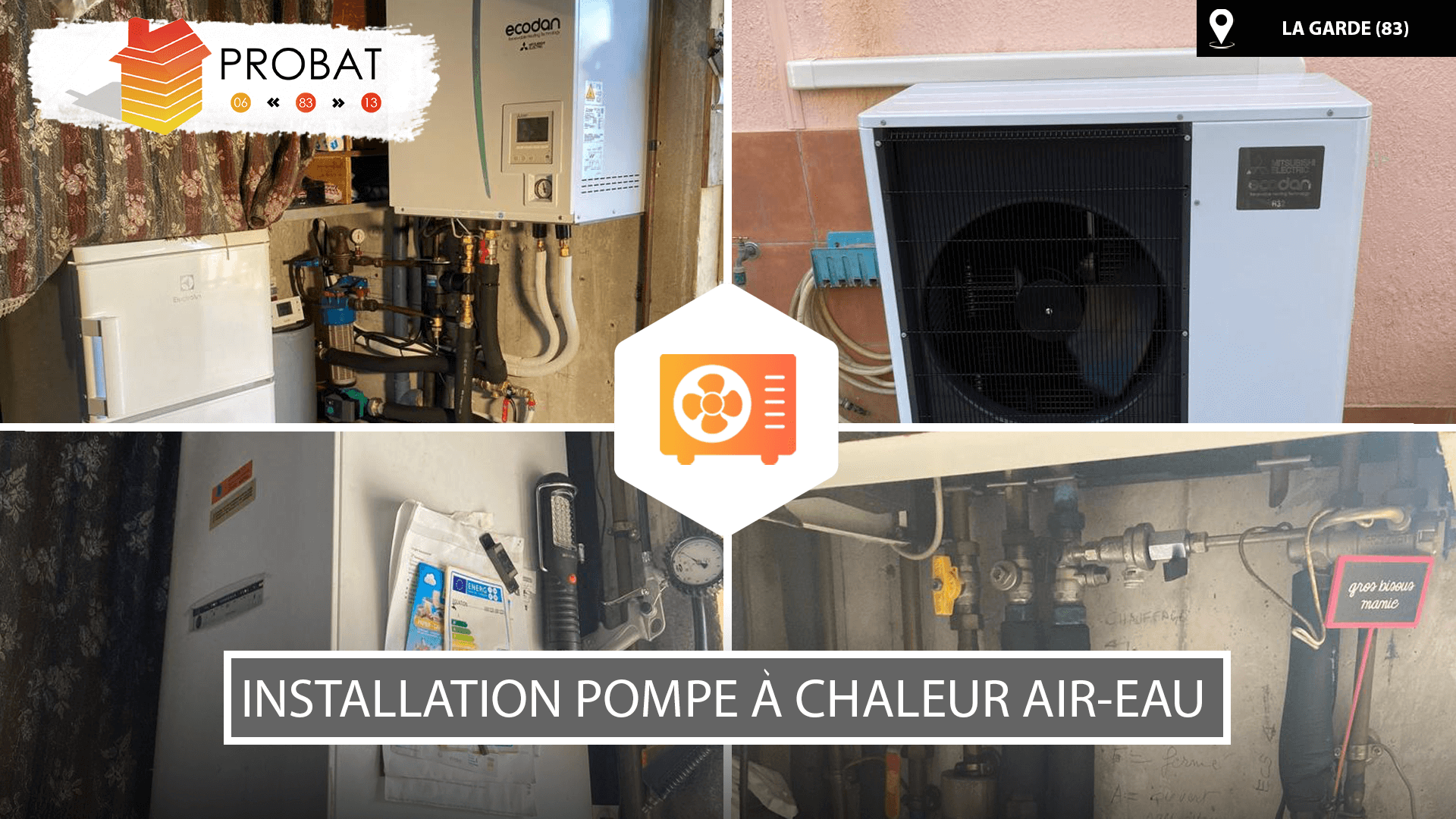 Avancements-des-travaux-Facebook Installation pompe à chaleur air-eau à La Garde dans le Var