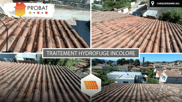 Traitement hydrofuge incolore sur toiture à Carqueiranne