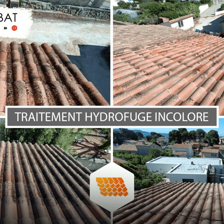 Traitement hydrofuge incolore sur toiture à Carqueiranne
