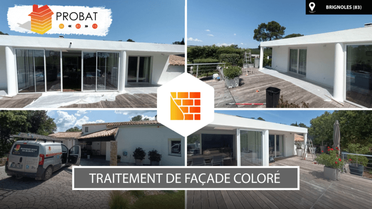 Traitement de façade coloré Brignoles