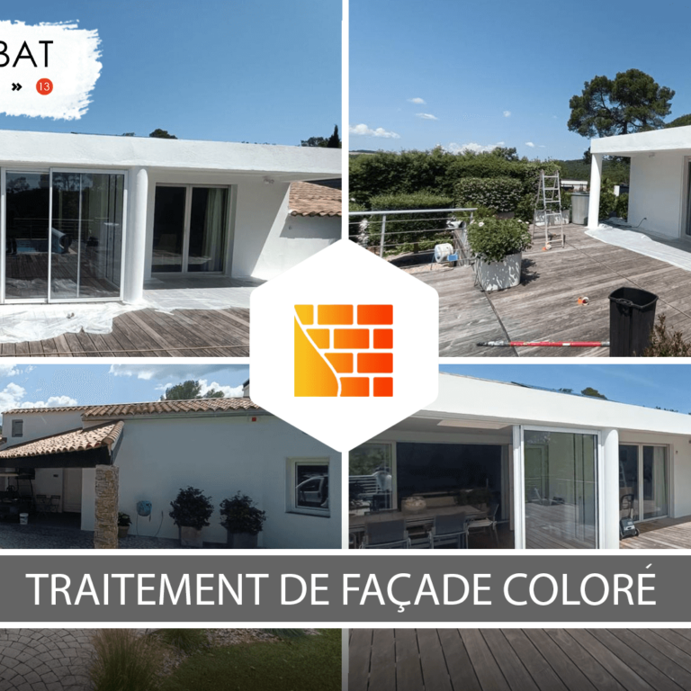 Traitement de façade coloré Brignoles