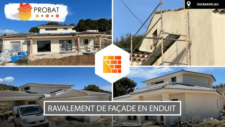 Ravelement de façade en enduit à Rocbaron