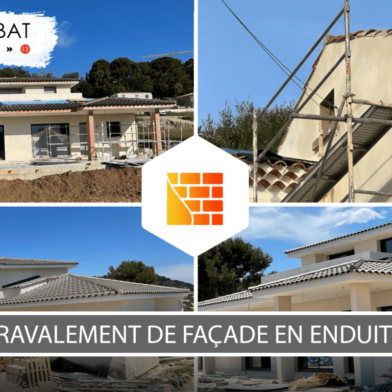 Ravelement de façade en enduit à Rocbaron