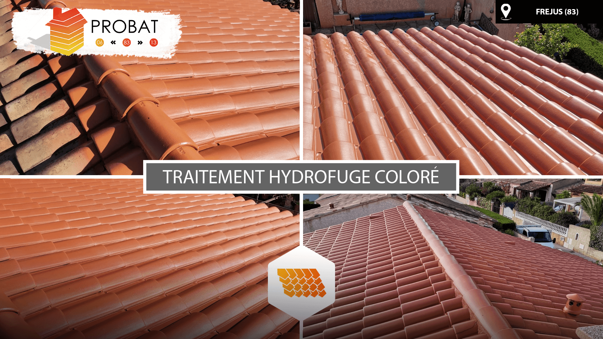 Traitement hydrofuge coloré toiture Fréjus