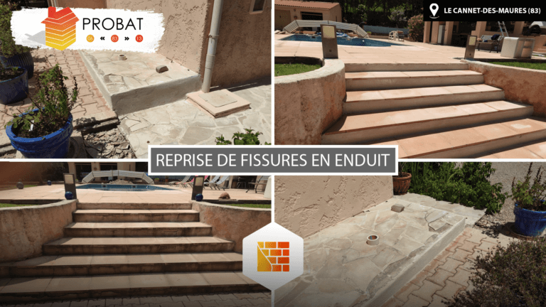 Reprise de fissures en enduit Cannet-des-Maures