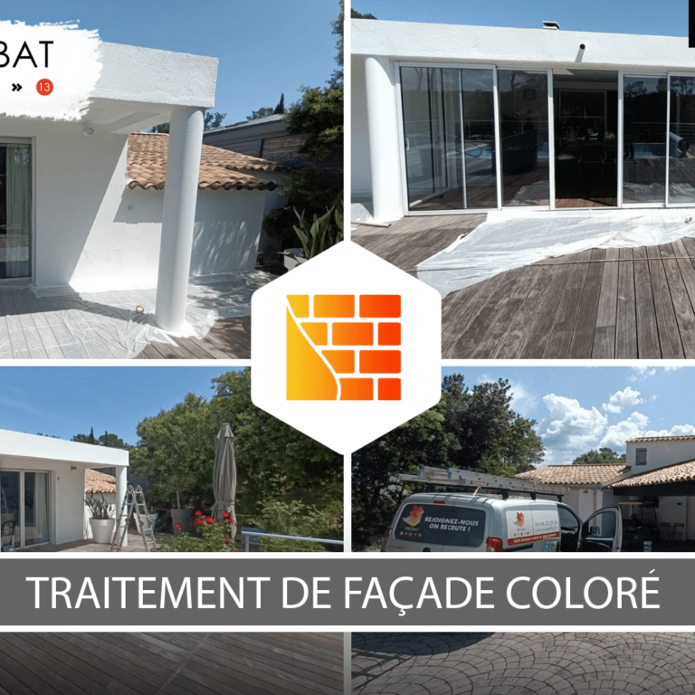 Traitement de façade coloré à La-Valette-du-Var
