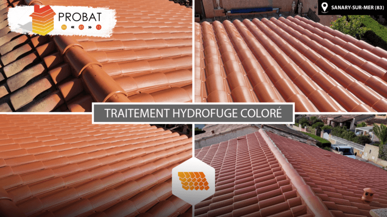 Traitement hydrofuge coloré sur toiture Sanary-sur-Mer
