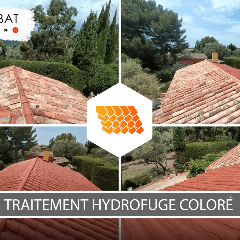 Traitement hydrofuge coloré toiture Saint-Raphaël