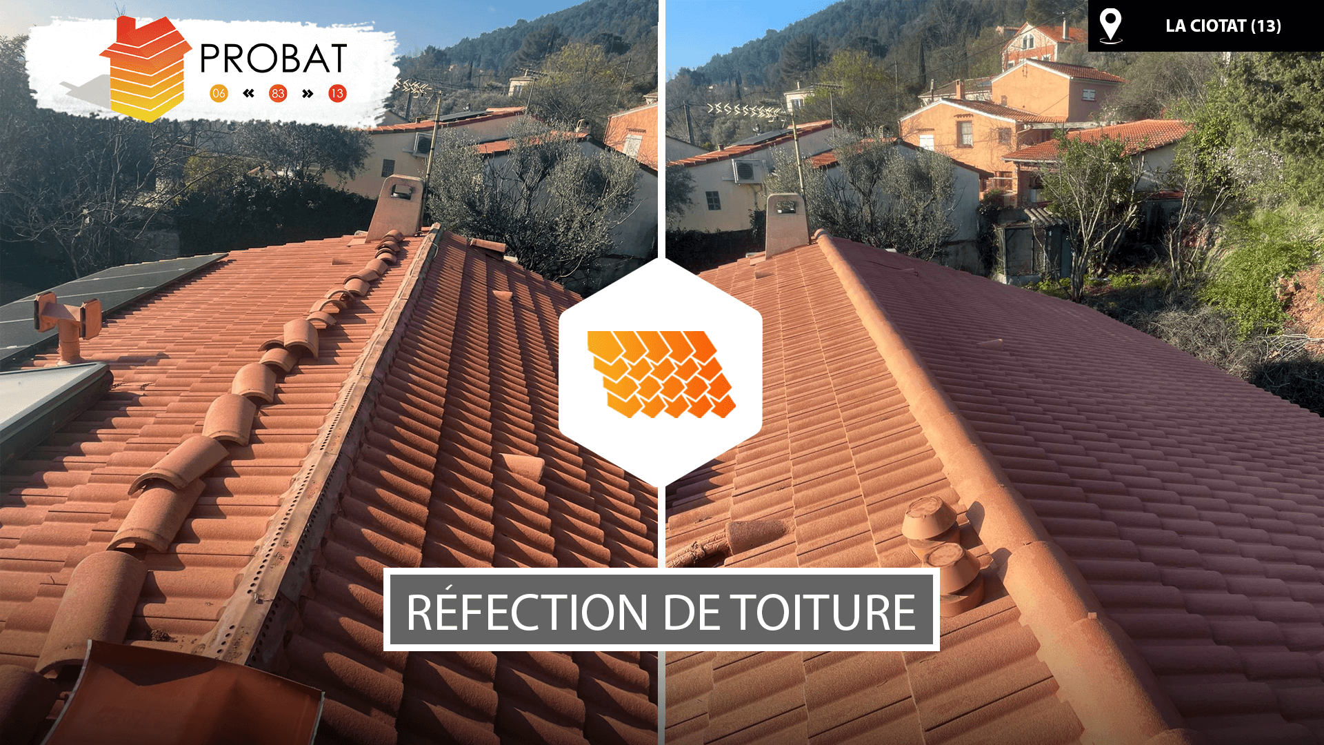 Réfection de toiture La Ciotat PROBAT